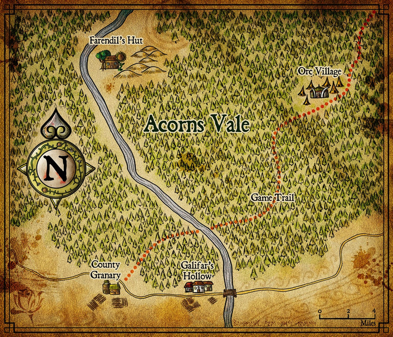 Acorns Vale Fantasy Map