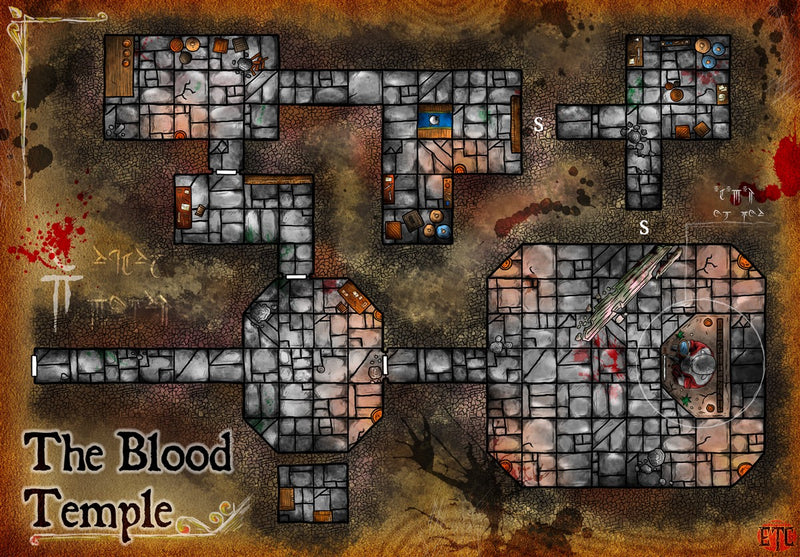 Blood Temple Fantasy Map
