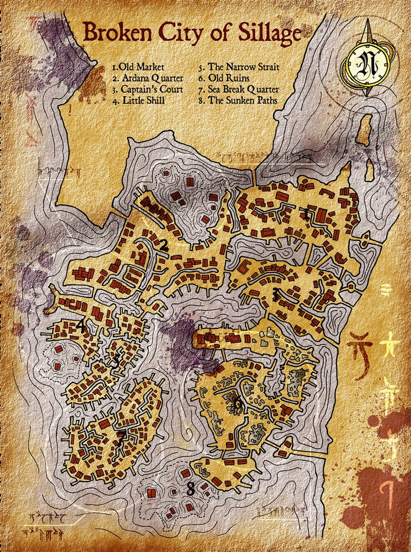 Broken City Fantasy Map