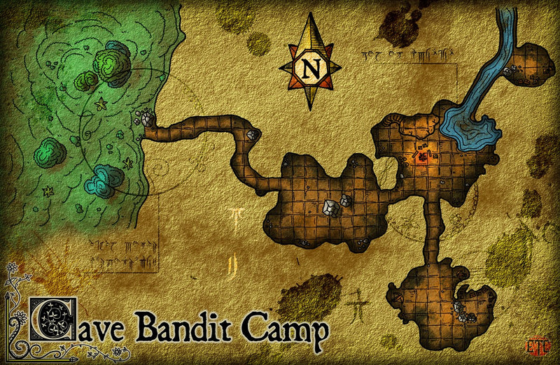 Cave Bandit Camp Fantasy Map