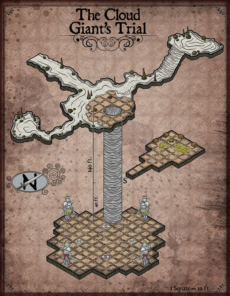 Cloud Giant's Trial Fantasy Map