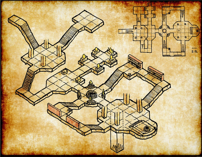 Cult Temple Fantasy Map