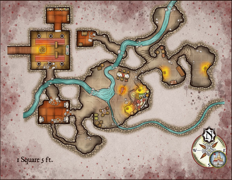 Cultist Hideout Fantasy Map