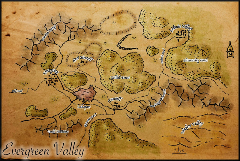 Evergreen Valley Fantasy Map