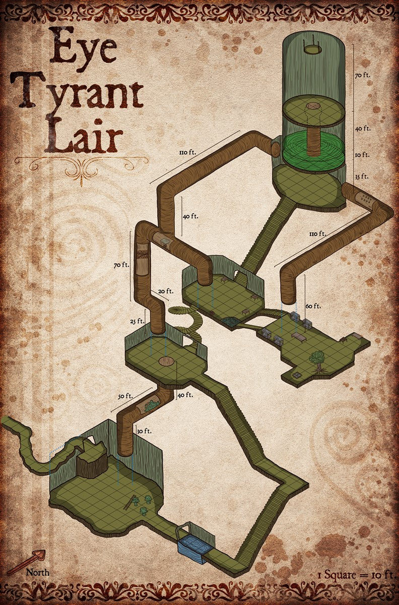Eye Tyrant Lair Fantasy Map