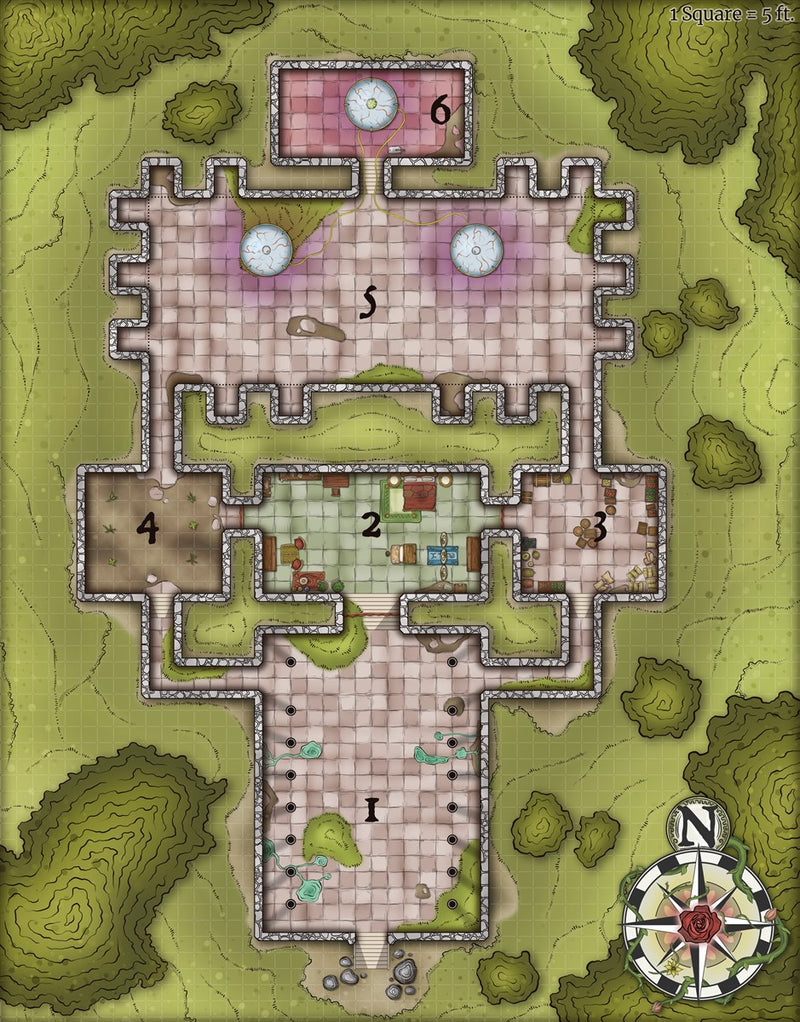Feywild Temple Fantasy Map