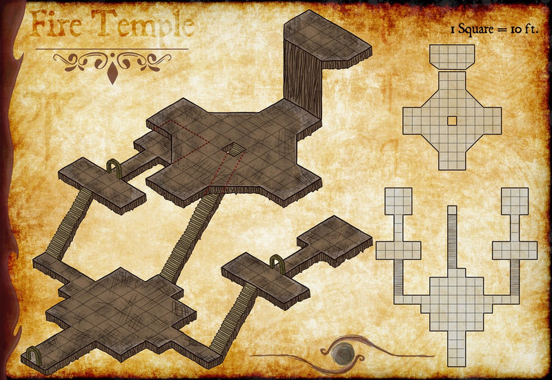 Fire Temple Fantasy Map