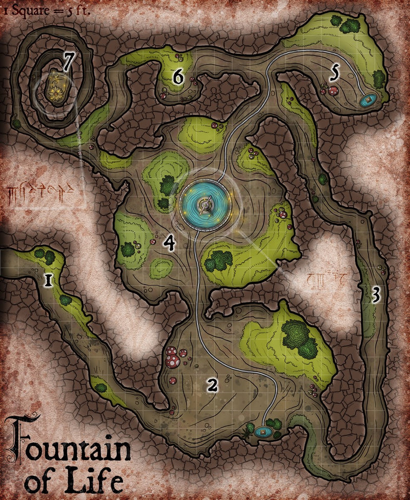 Fountain of Life Fantasy Map