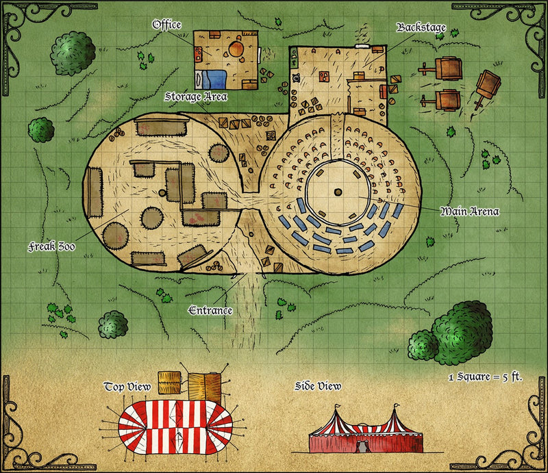 Freak Show Fantasy Map