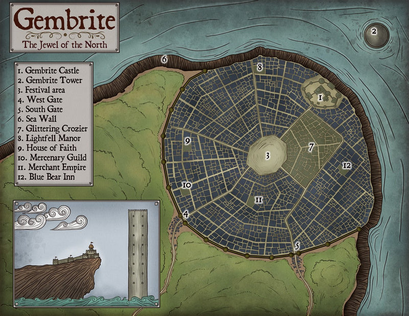 Gembrite Fantasy Map