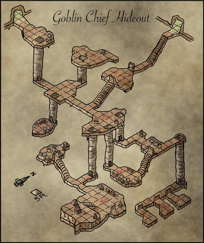 Goblin Chief Hideout Fantasy Map