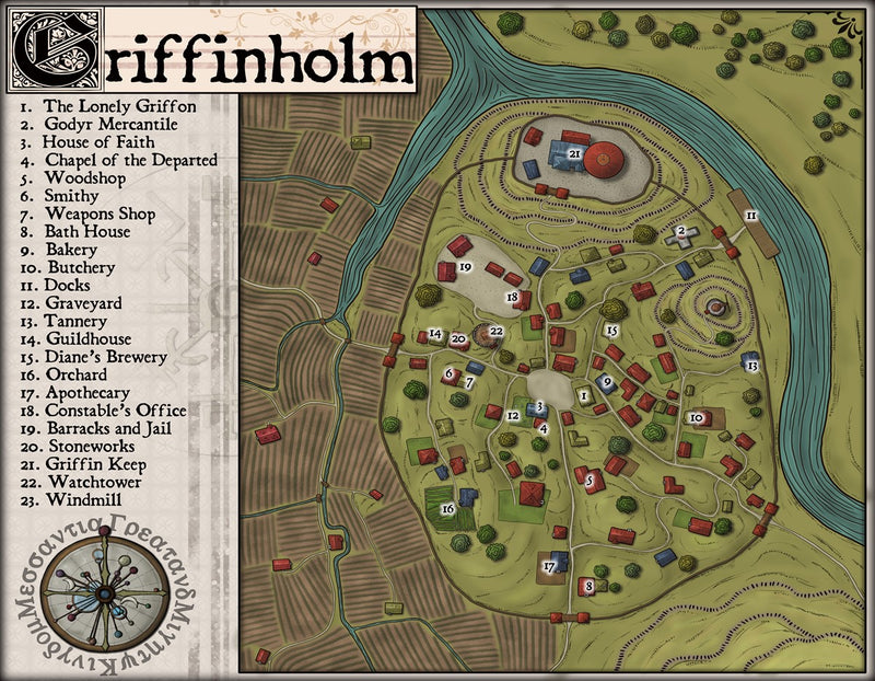 Griffinholm Fantasy Map