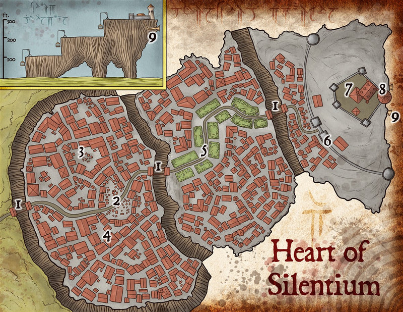 Heart of the Mountain Fantasy Map