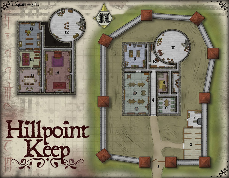 Hillpoint Keep Fantasy Map