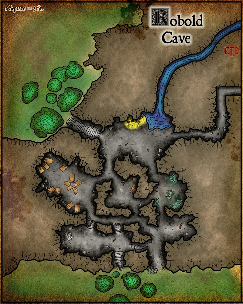 Kobold Cave Fantasy Map