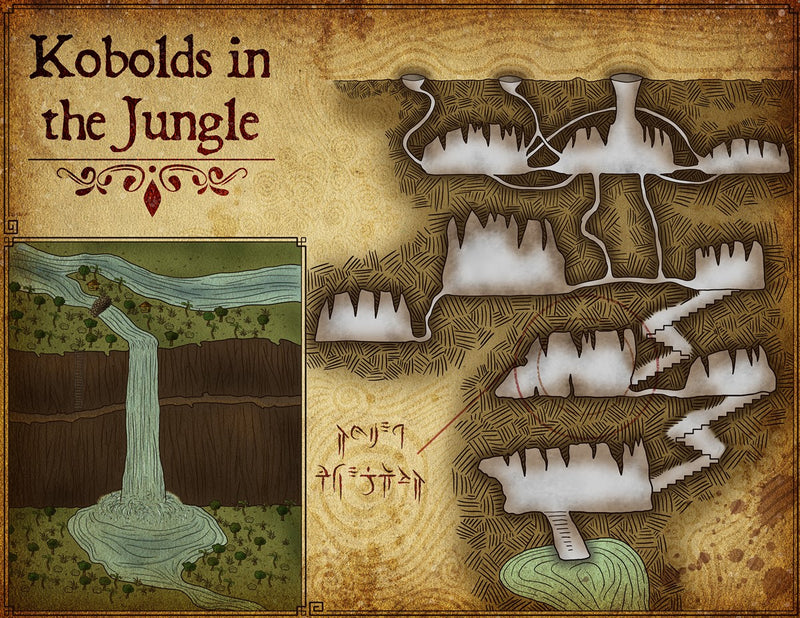 Kobolds In The Jungle Fantasy Map