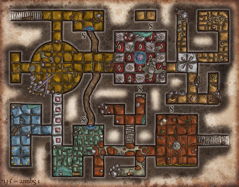 Lost Treasure of Saint Danbert Fantasy Map