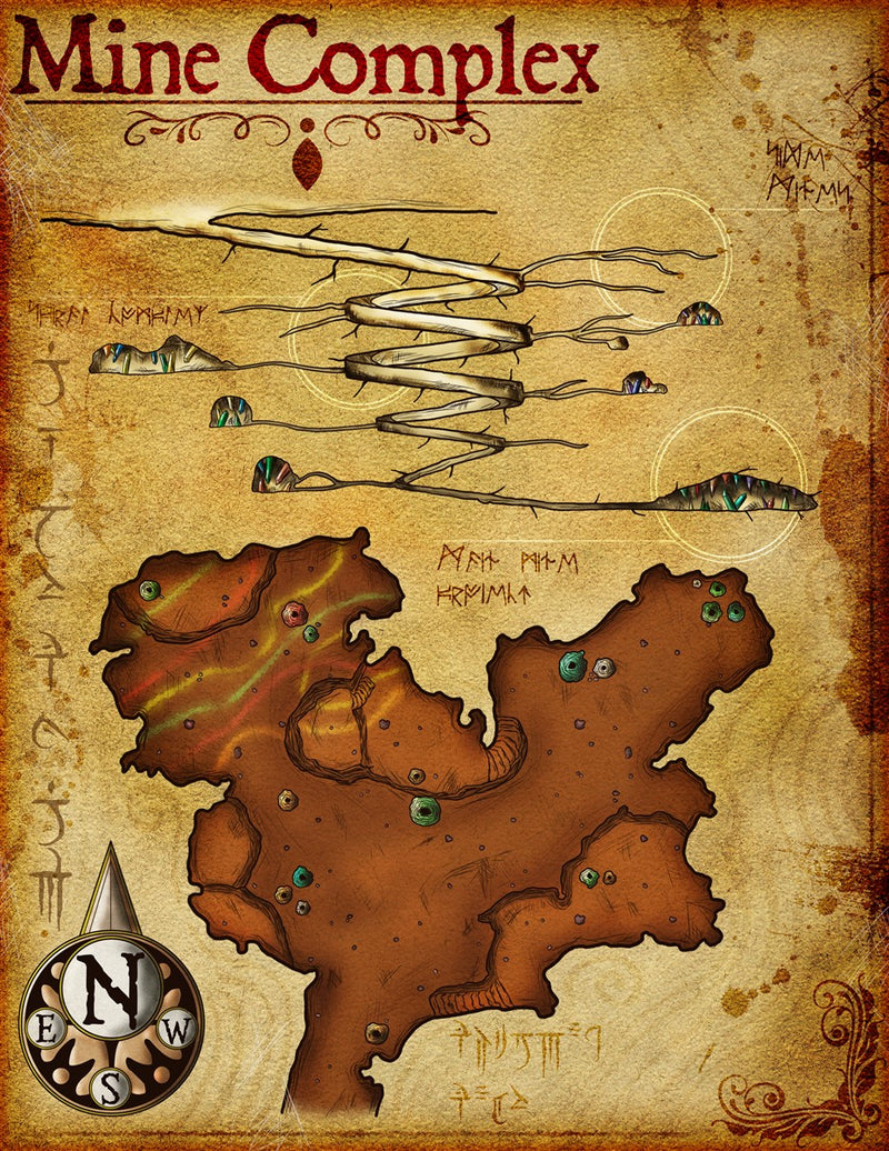 Mine Complex Fantasy Map