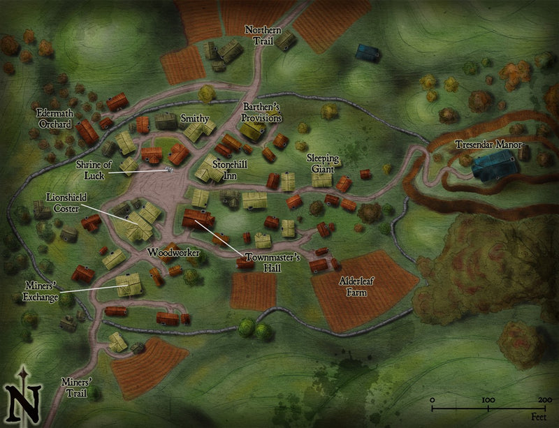 Mining Town Fantasy Map