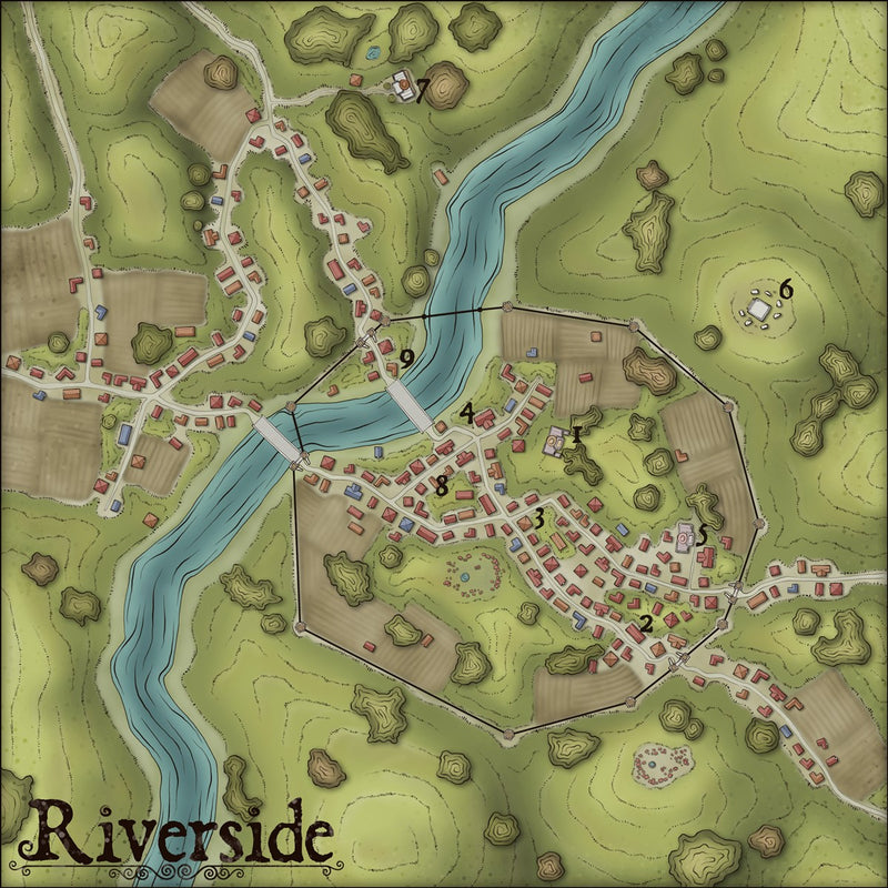Riverside Fantasy Map