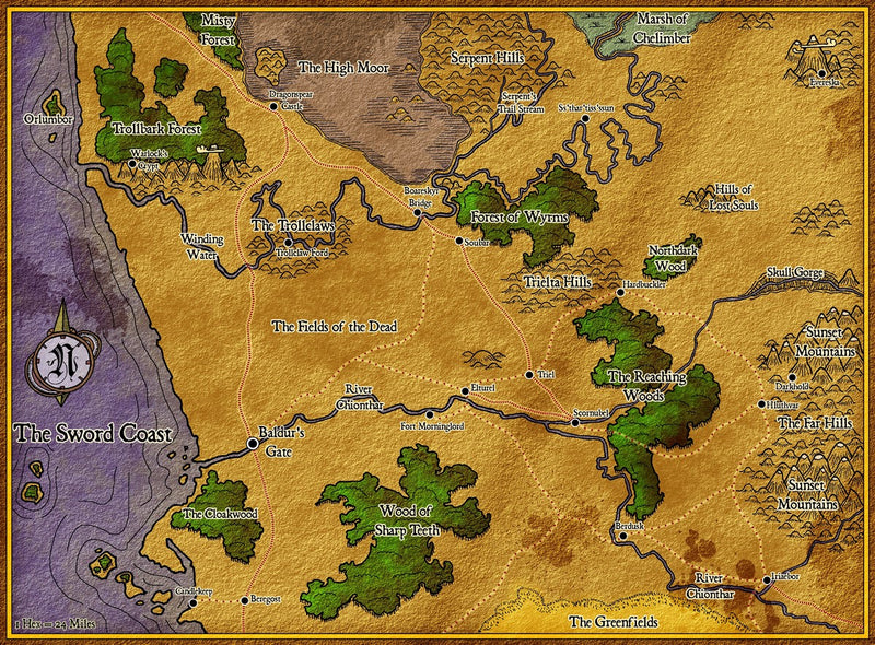 Seaside Kingdom Fantasy Map