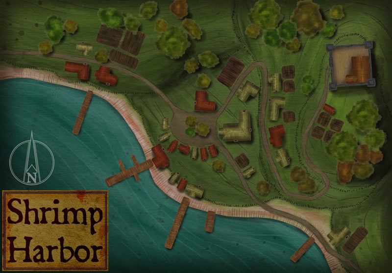 Shrimp Harbor Fantasy Map