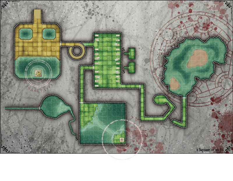 Submerged Complex Fantasy Map