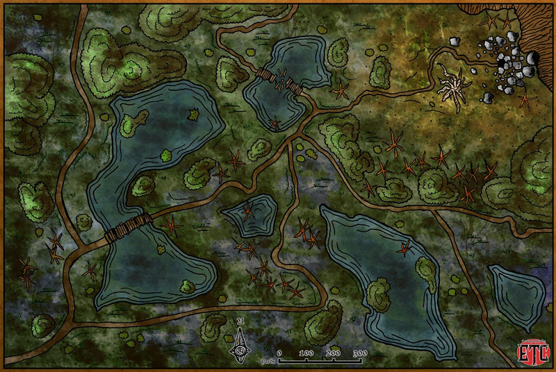 Swamp Exploration Fantasy Map