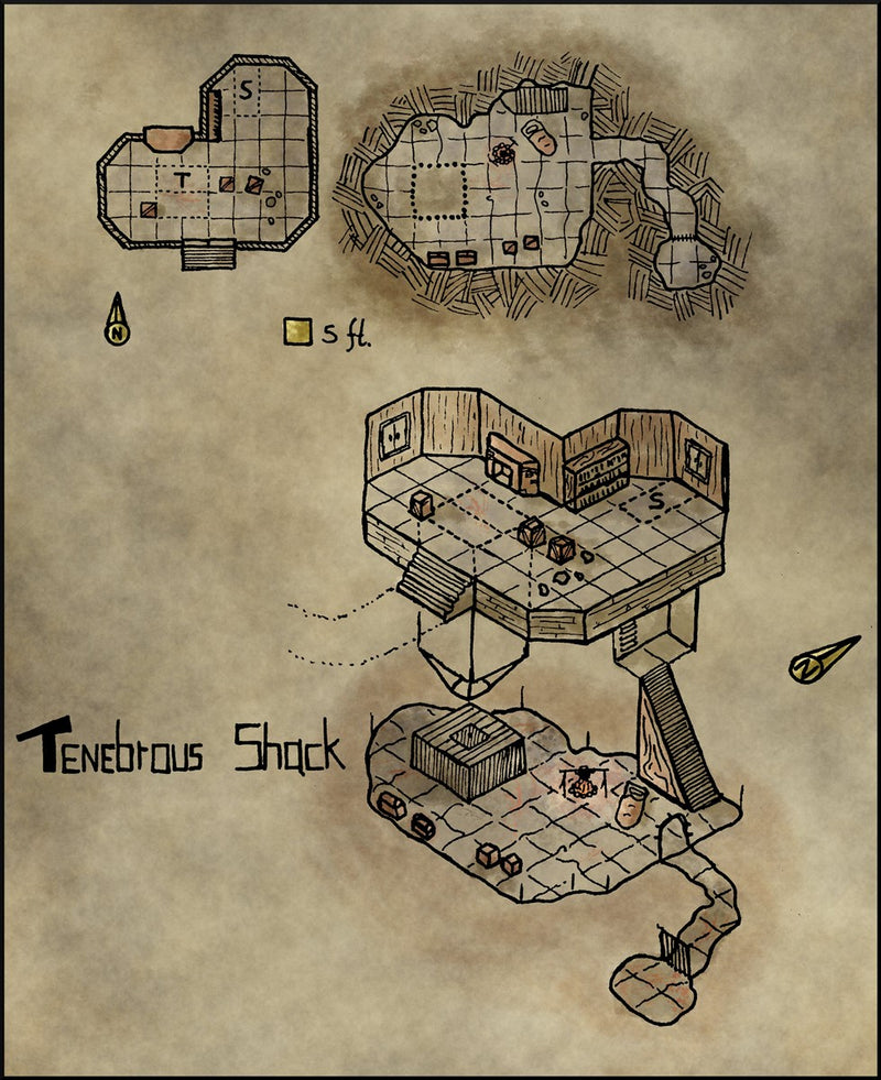 Tenebrous Shack Fantasy Map