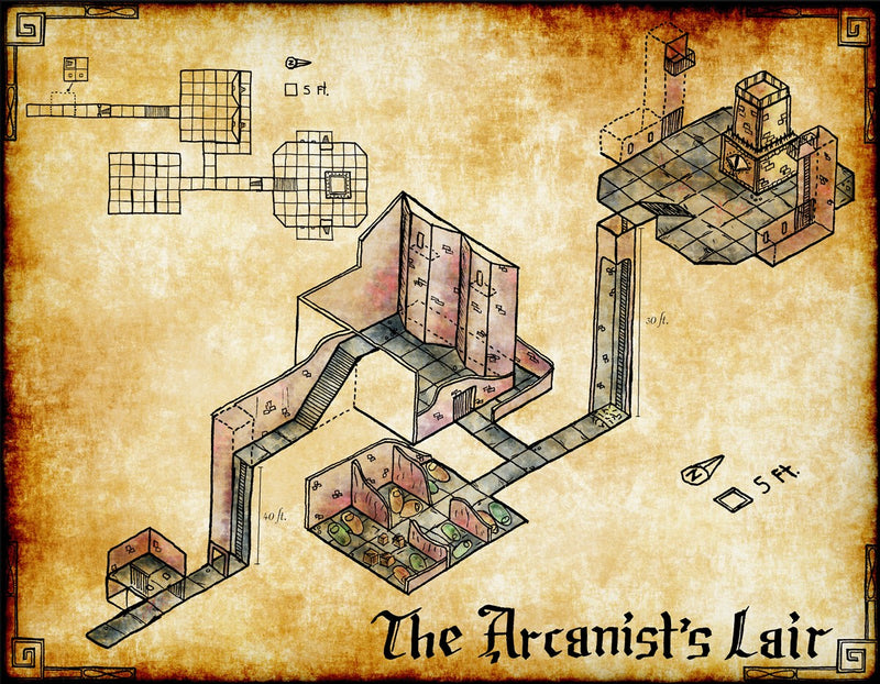The Arcanist's Lair Fantasy Map