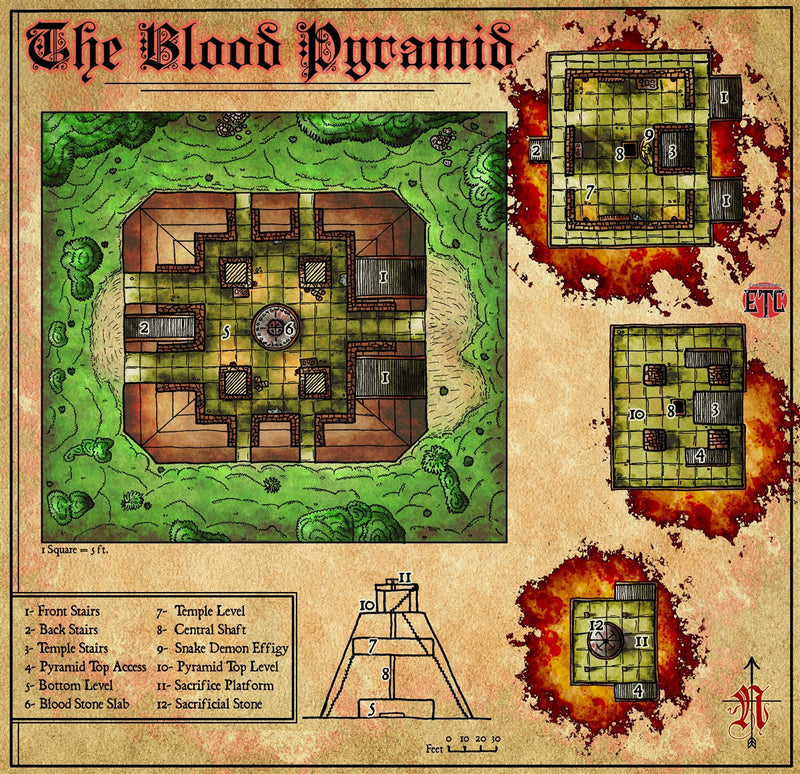 The Blood Pyramid Fantasy Map