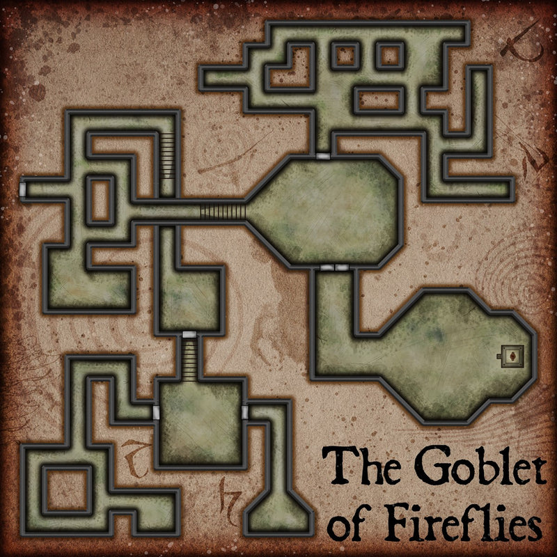 The Goblet of Fireflies Fantasy Map