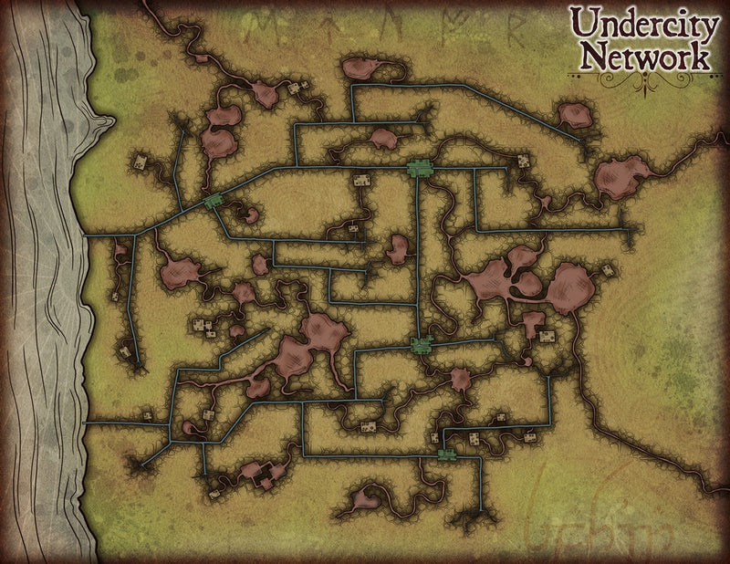 Undercity Network Fantasy Map