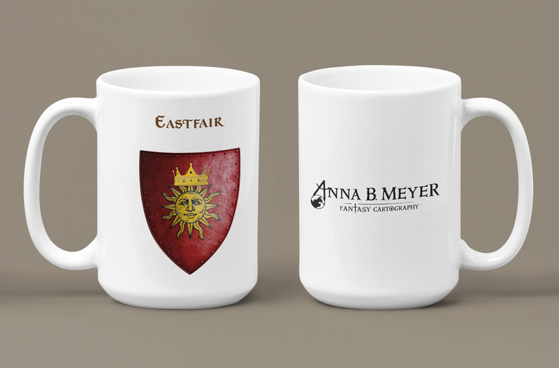 Eastfair Heraldry of Greyhawk Anna Meyer Cartography Coffee Mug 11oz/15oz