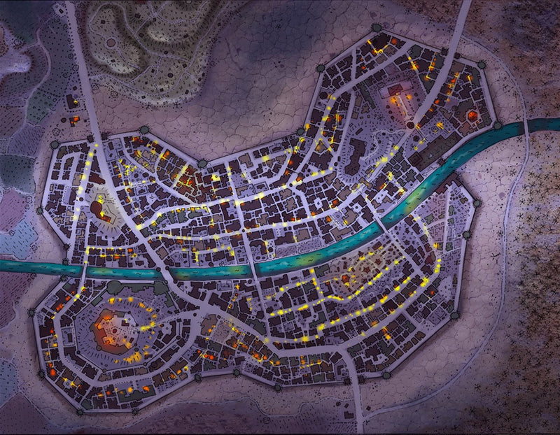 Black Bat City Fantasy Map