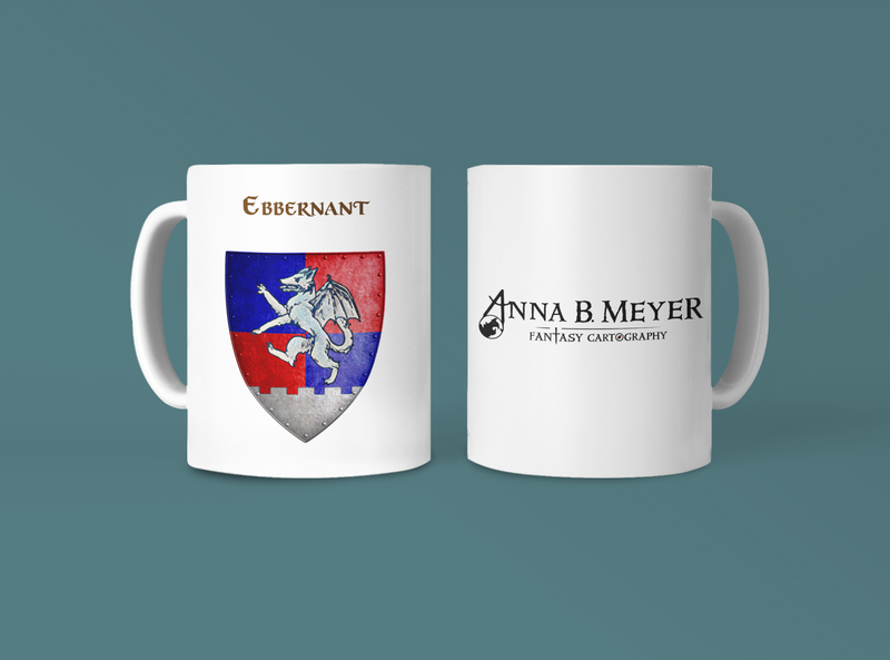 Ebbernant Heraldry of Greyhawk Anna Meyer Cartography Coffee Mug 11oz/15oz