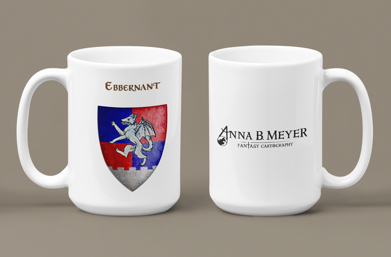 Ebbernant Heraldry of Greyhawk Anna Meyer Cartography Coffee Mug 11oz/15oz