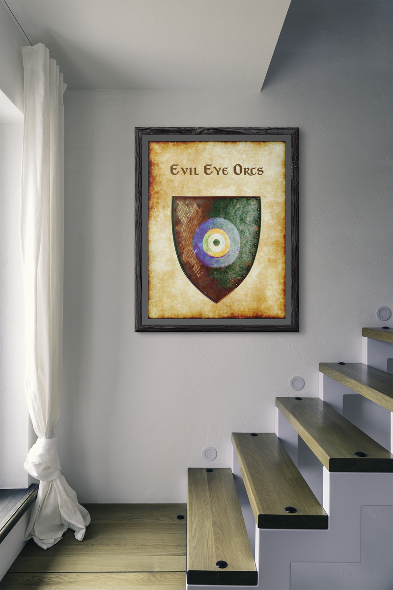 Evil Eye Orcs Heraldry of Greyhawk Anna Meyer Cartography Canvas Art Print