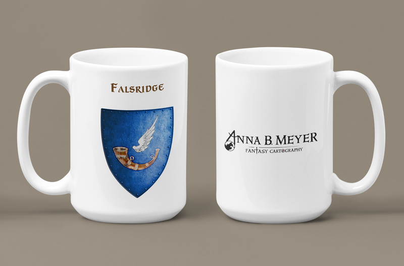 Falsridge Heraldry of Greyhawk Anna Meyer Cartography Coffee Mug 11oz/15oz