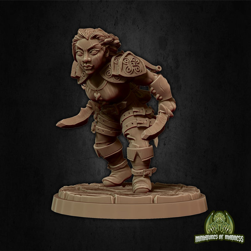 Felin Fastep 3D Printed Miniature Legends of Calindria Primed