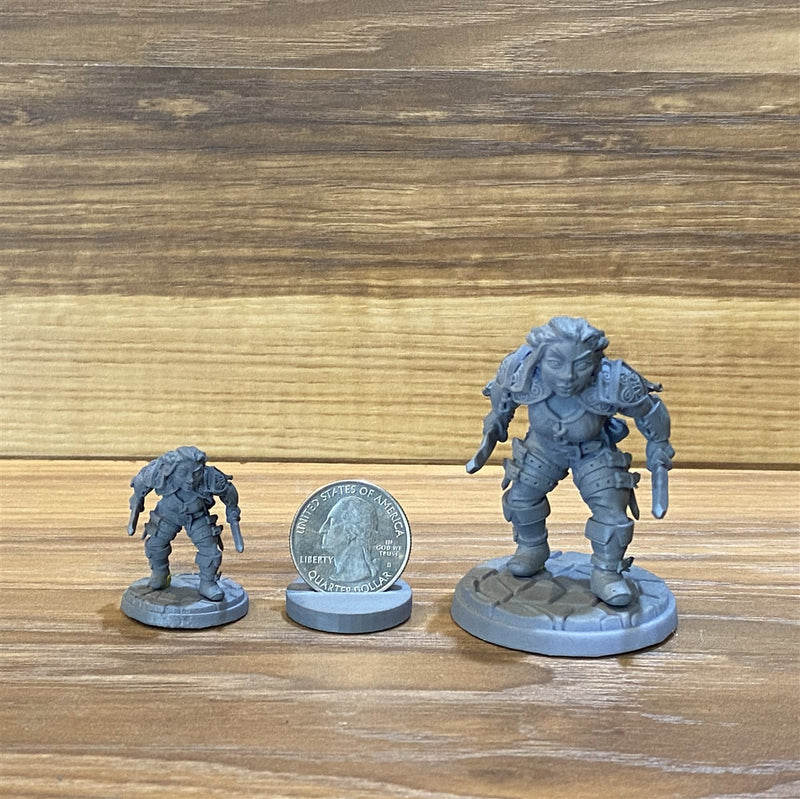 Felin Fastep 3D Printed Miniature Legends of Calindria Primed