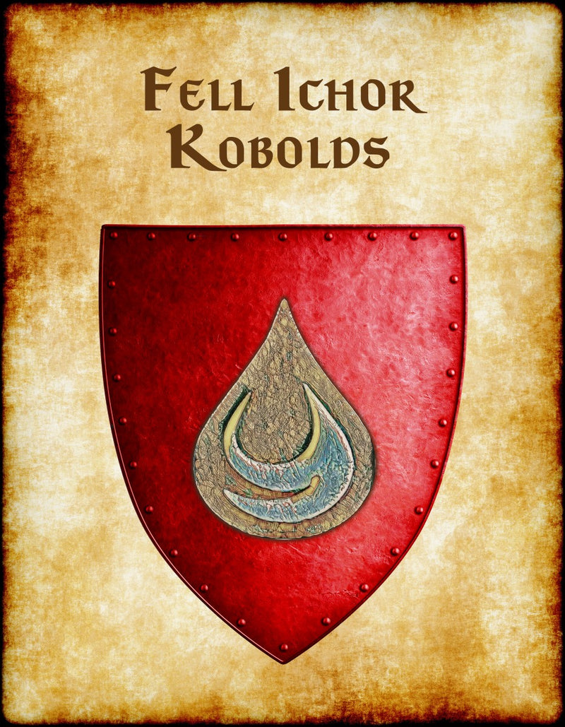 Fell Ichor Kobolds Heraldry of Greyhawk Anna Meyer Cartography Canvas Art Print