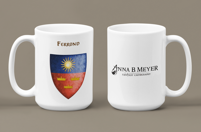 Ferrond Heraldry of Greyhawk Anna Meyer Cartography Coffee Mug 11oz/15oz