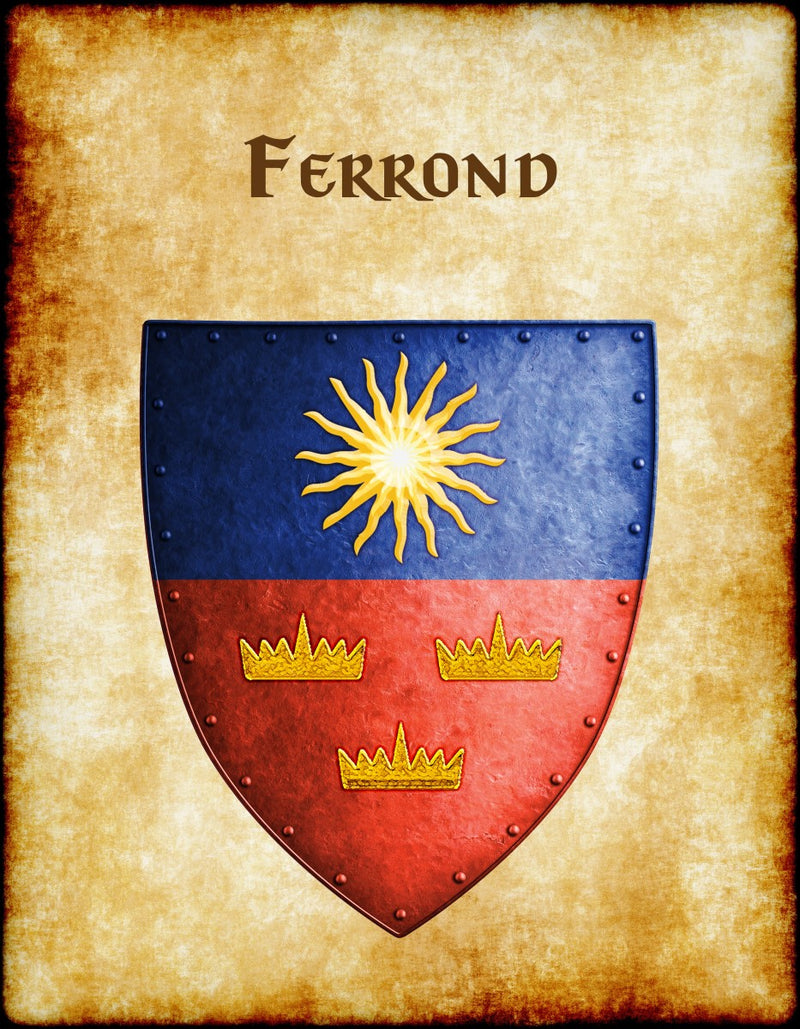 Ferrond Heraldry of Greyhawk Anna Meyer Cartography Canvas Art Print