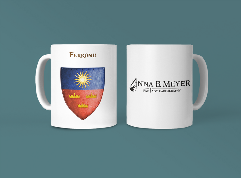 Ferrond Heraldry of Greyhawk Anna Meyer Cartography Coffee Mug 11oz/15oz
