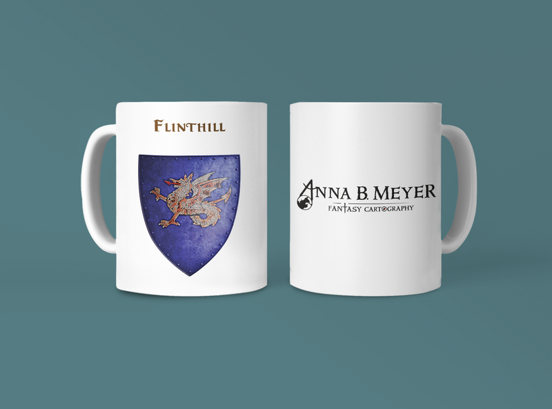 Flinthill Heraldry of Greyhawk Anna Meyer Cartography Coffee Mug 11oz/15oz