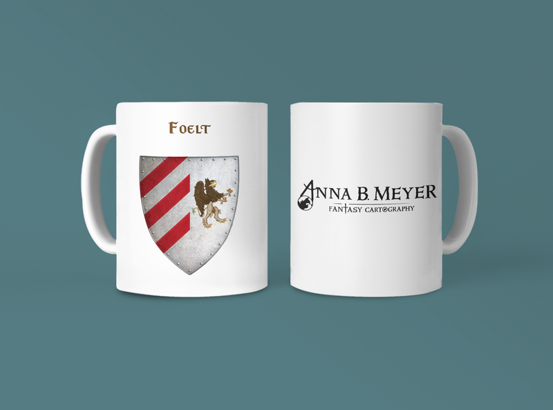 Foelt Heraldry of Greyhawk Anna Meyer Cartography Coffee Mug 11oz/15oz