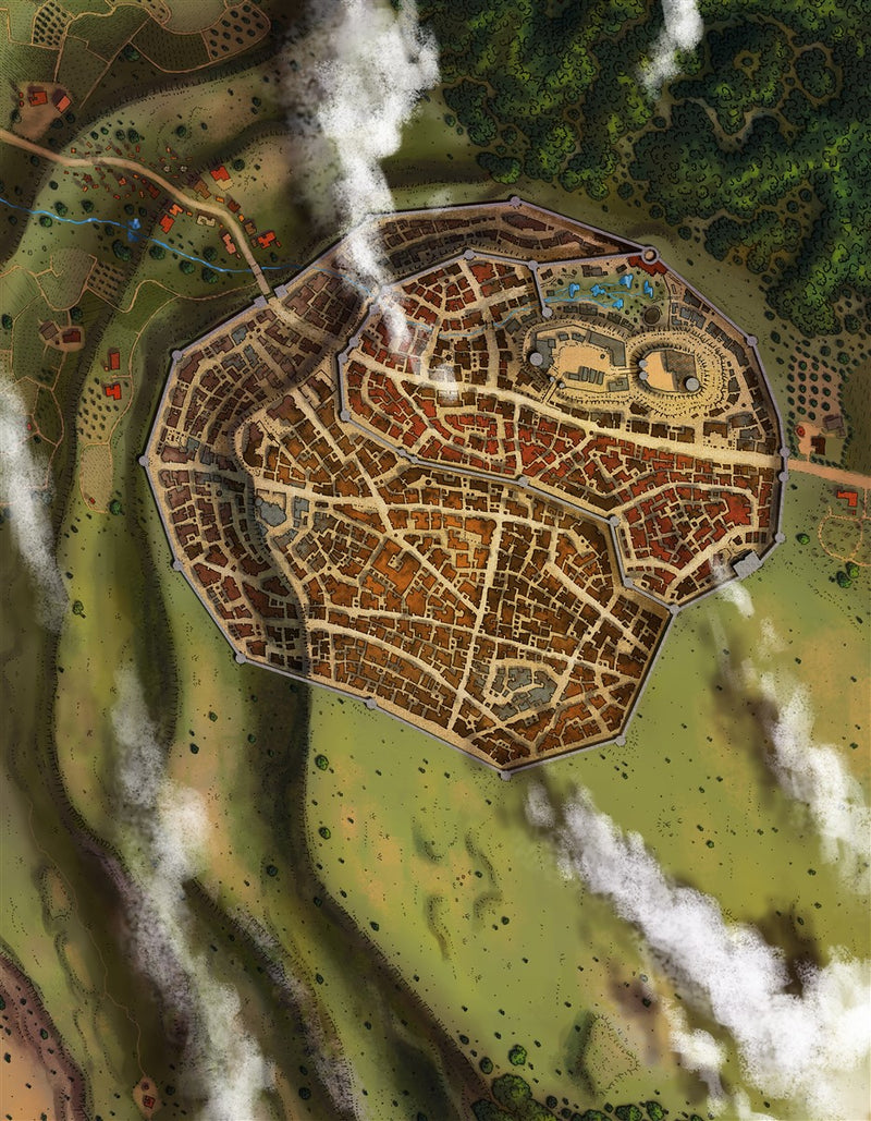 Foxdell City Fantasy Map