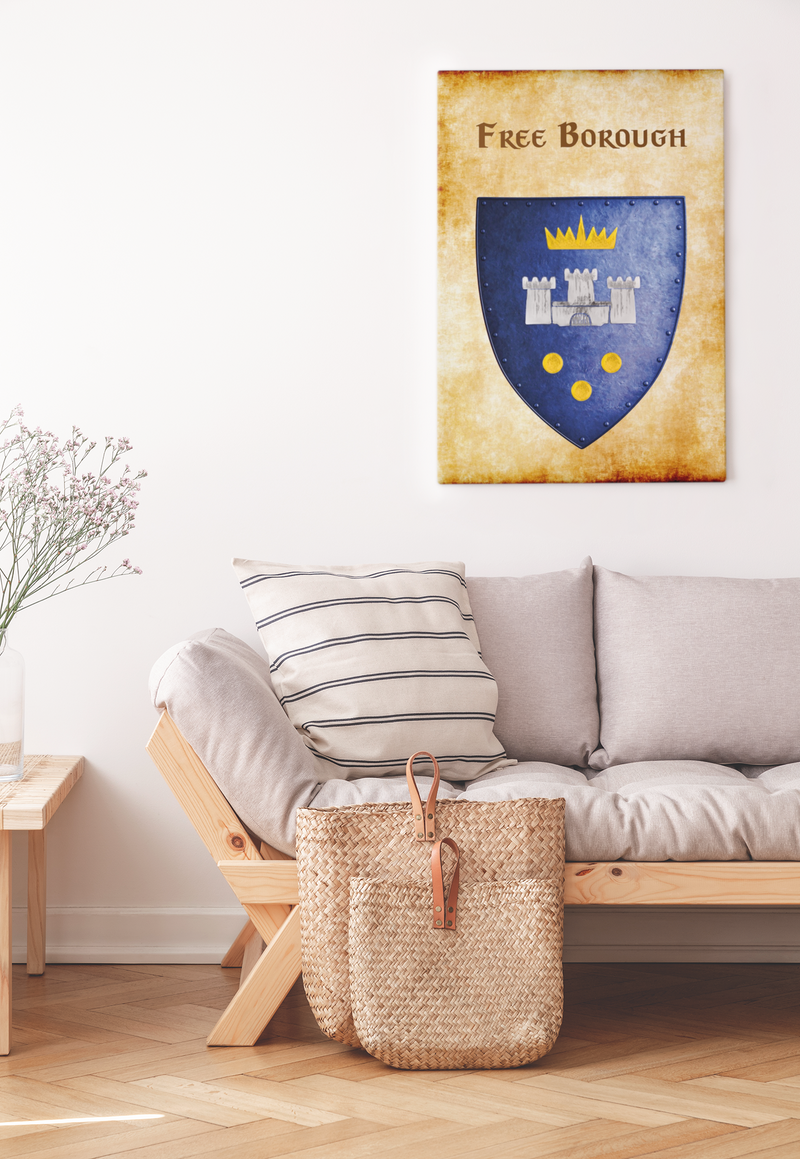 Free Borough Heraldry of Greyhawk Anna Meyer Cartography Canvas Art Print