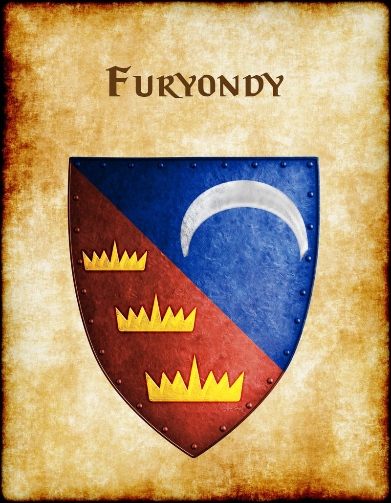 Furyondy Heraldry of Greyhawk Anna Meyer Cartography Canvas Art Print